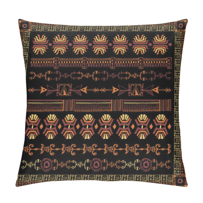 Personality  Set Of Ancient American Indian Borders Pillow Covers