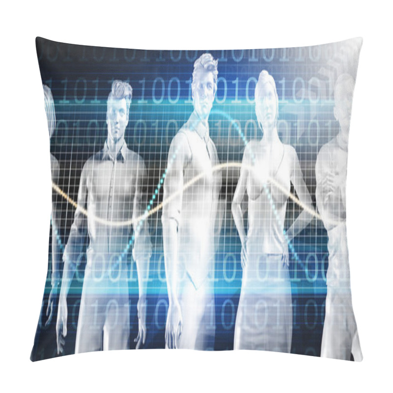 Personality  Abstract Data As A Concept Pillow Covers