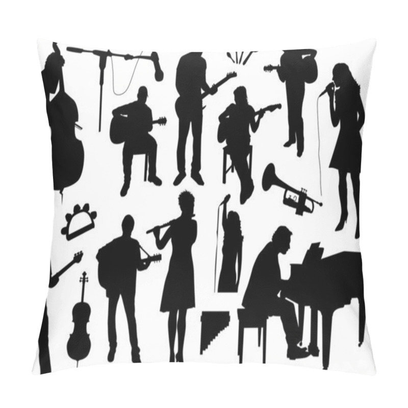 Personality  Musicians Silhouettes Pillow Covers