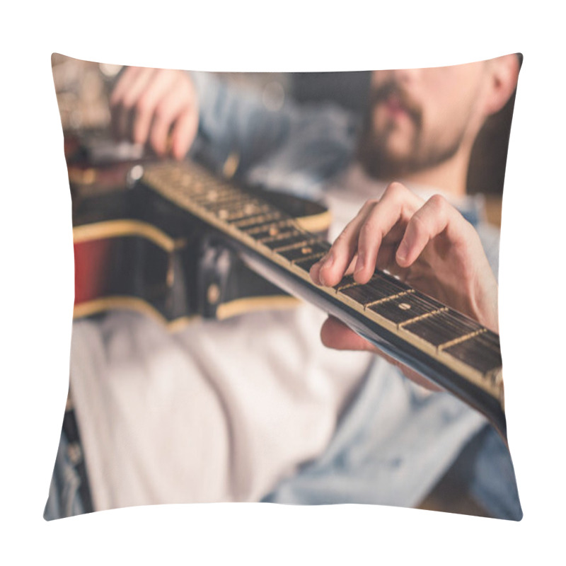 Personality  Man Playing Guitar Pillow Covers