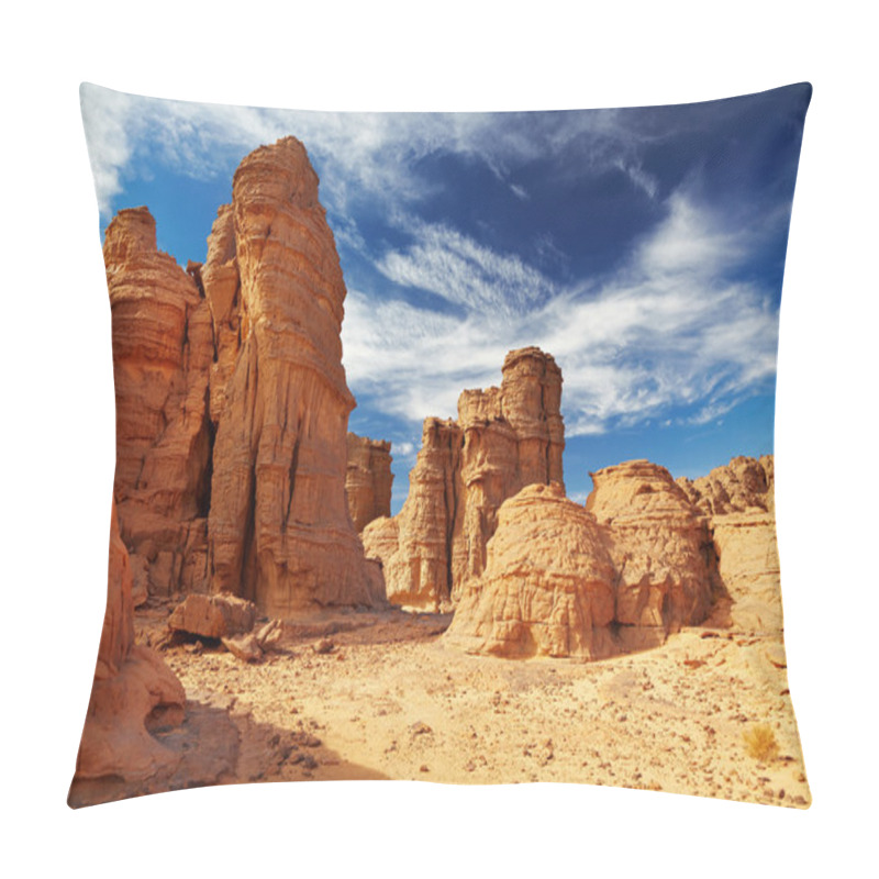 Personality  Sahara Desert, Tassili N'Ajjer, Algeria Pillow Covers