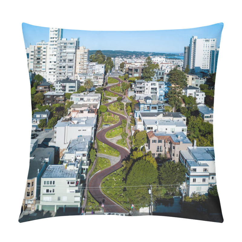 Personality  Aerial View Of The Lombard Street In San Francisco Pillow Covers