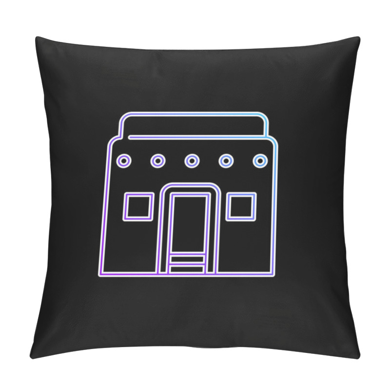 Personality  African Blue Gradient Vector Icon Pillow Covers