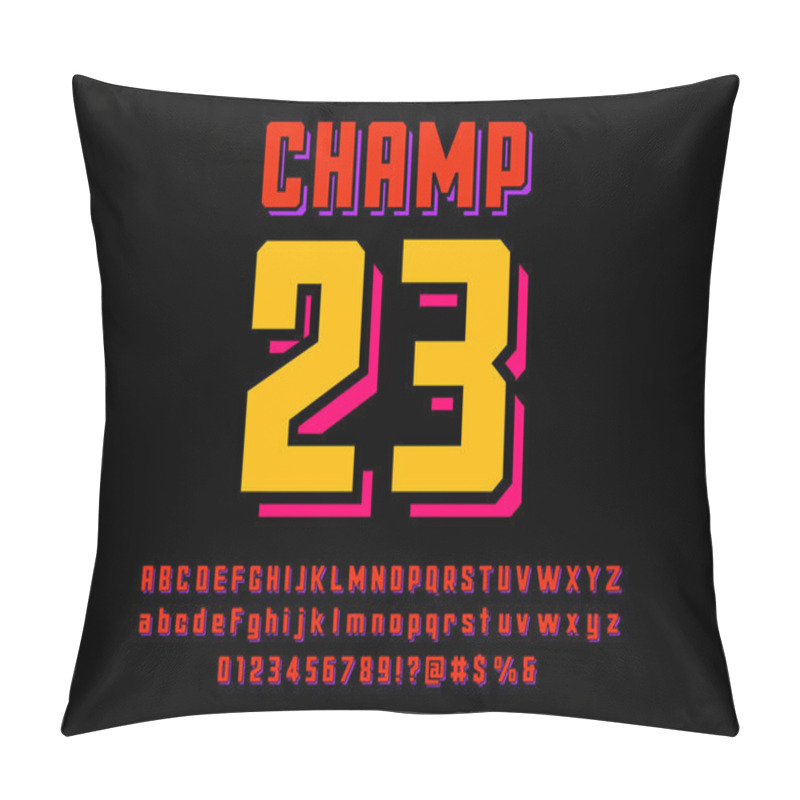 Personality  Sports Style Alphabet Design With Uppercase, Lowercase, Numbers And Symbols Pillow Covers