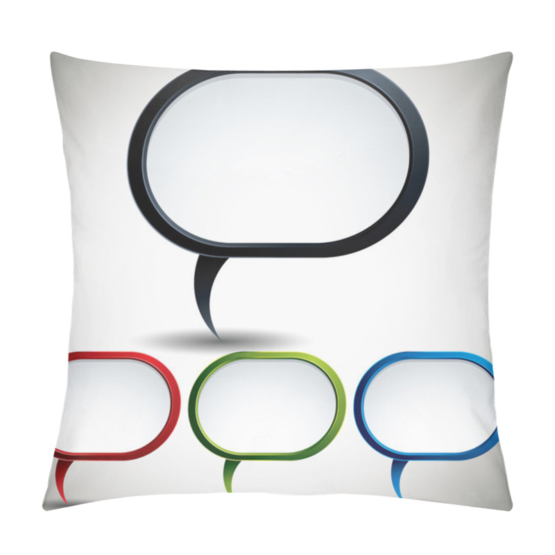 Personality  Abstract Modern Style Speech Bubble. Pillow Covers