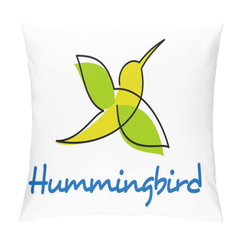 Personality  Bright Silhouette Of Flying Hummingbird Pillow Covers