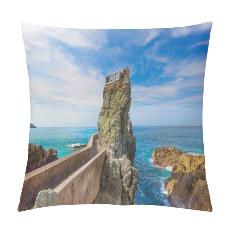 Personality  Scenic Mazatlan Sea Promenade (El Malecon) With Ocean Lookouts And Scenic Landscapes Pillow Covers