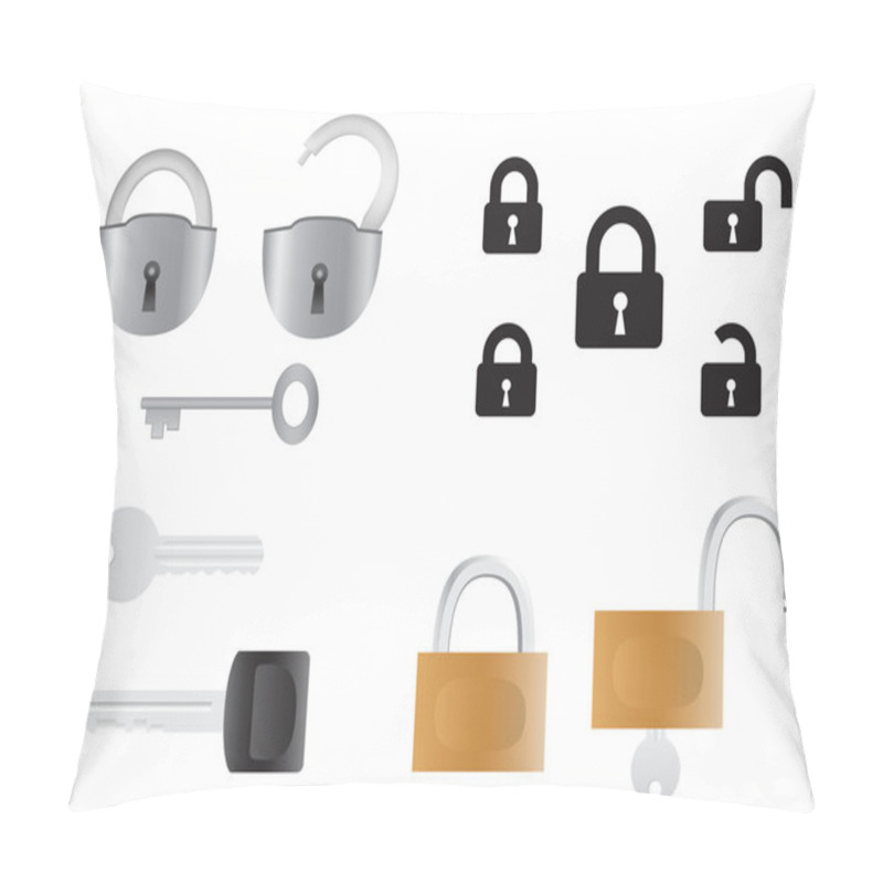 Personality  Locks And Keys Pillow Covers