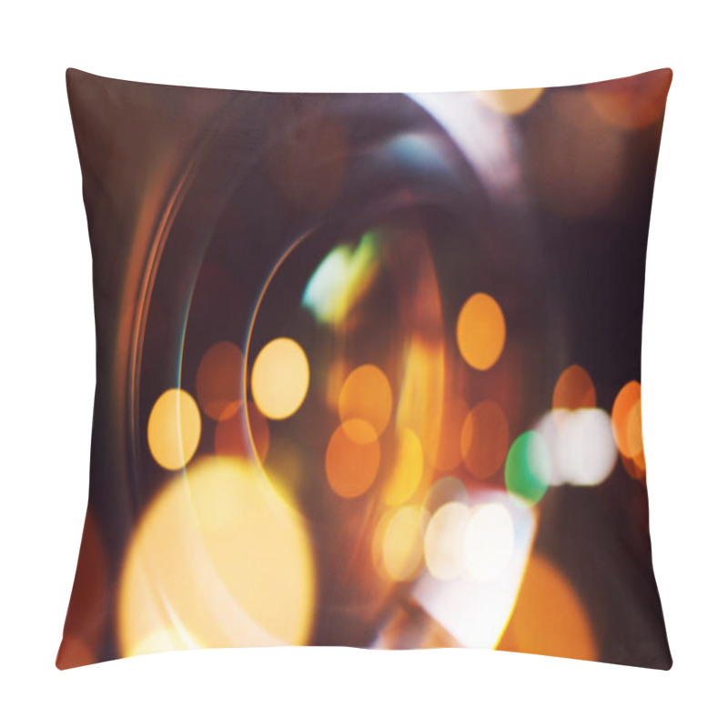 Personality  Security Camera Lens Zooming In, Close Up. Private Property Protection And Public Surveillance Concept. Defocused Blurry Image As Abstract Background. Pillow Covers