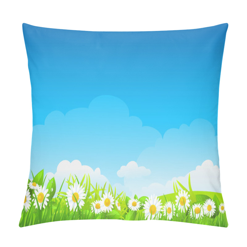 Personality  Summer Background With Flowers Pillow Covers