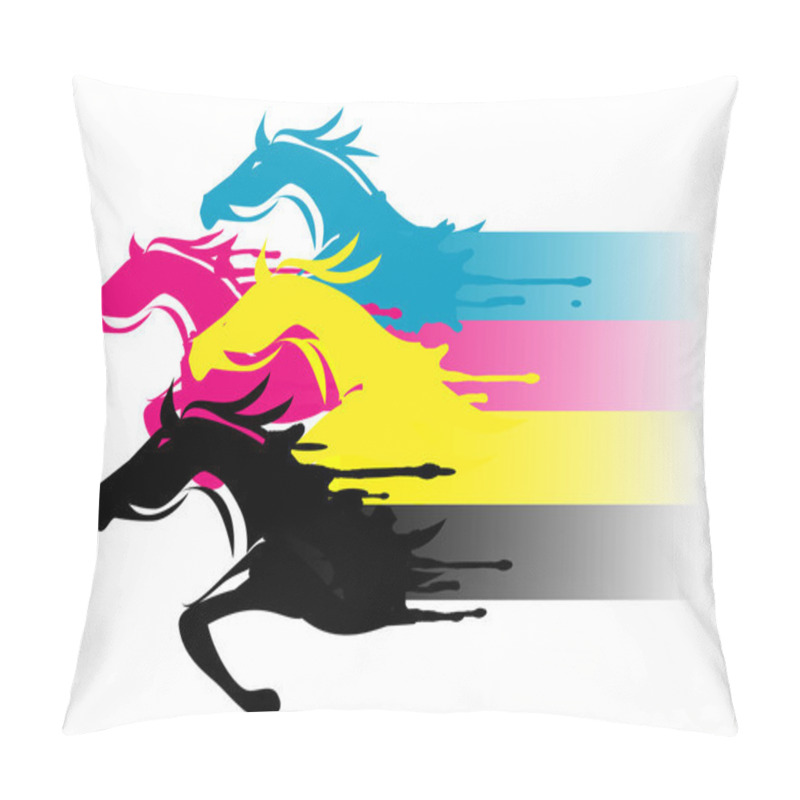 Personality  Fast CMYK Printing Concept. Pillow Covers