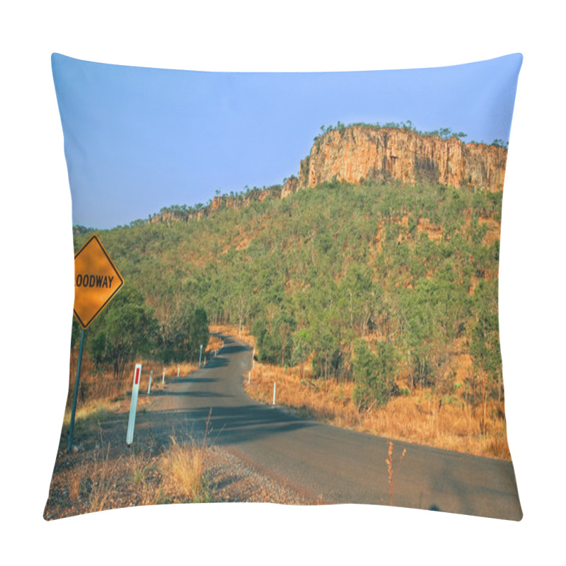 Personality  Floodway Warning Sign Outback Pillow Covers