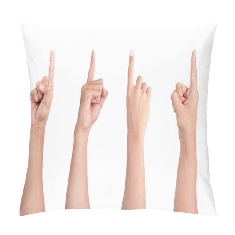 Personality  Finger Pointing From Four Different Angle Of Shot Pillow Covers