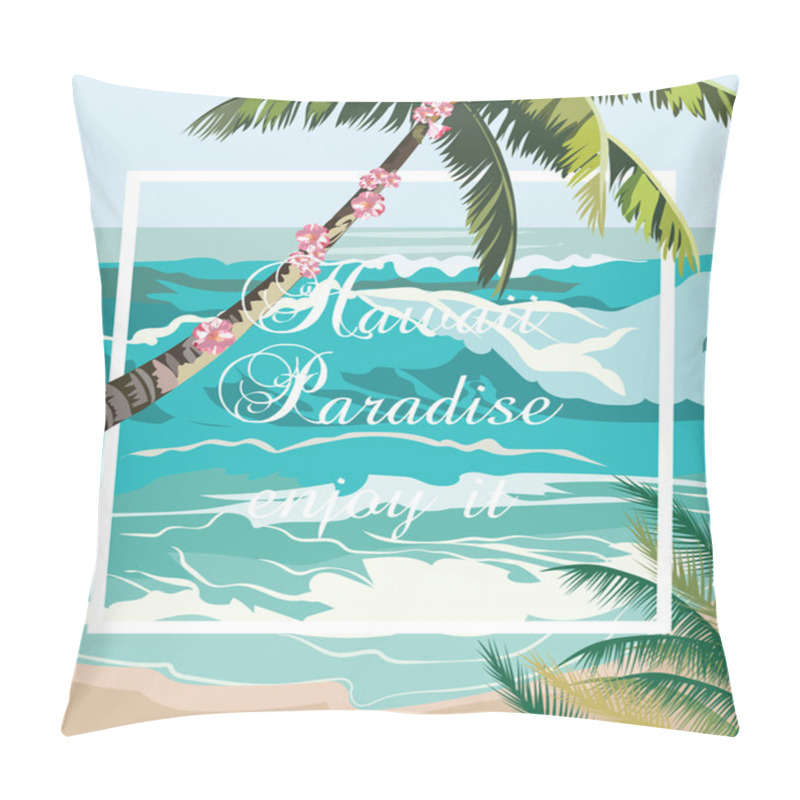 Personality  Tropical Exotic Summer Beach Waves Pillow Covers