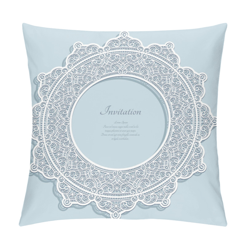 Personality  Round Frame With Lace Border Pattern Pillow Covers