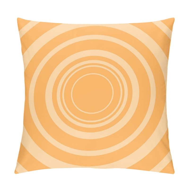 Personality  Circle On Orange Background. Background Pillow Covers