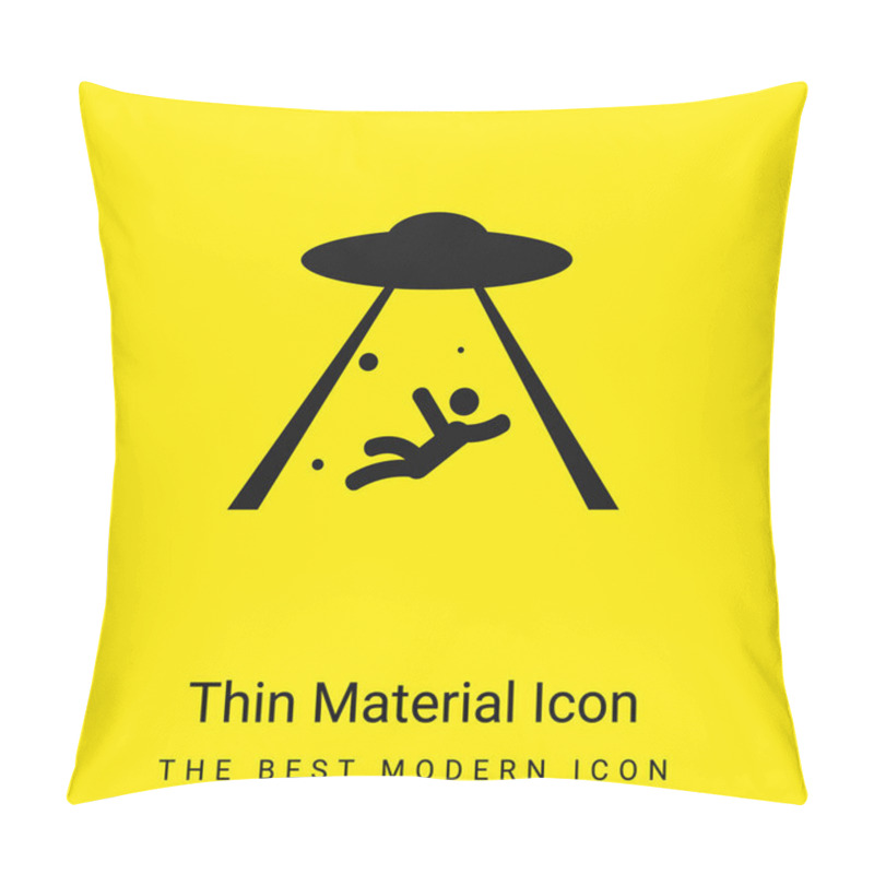 Personality  Abduction Minimal Bright Yellow Material Icon Pillow Covers