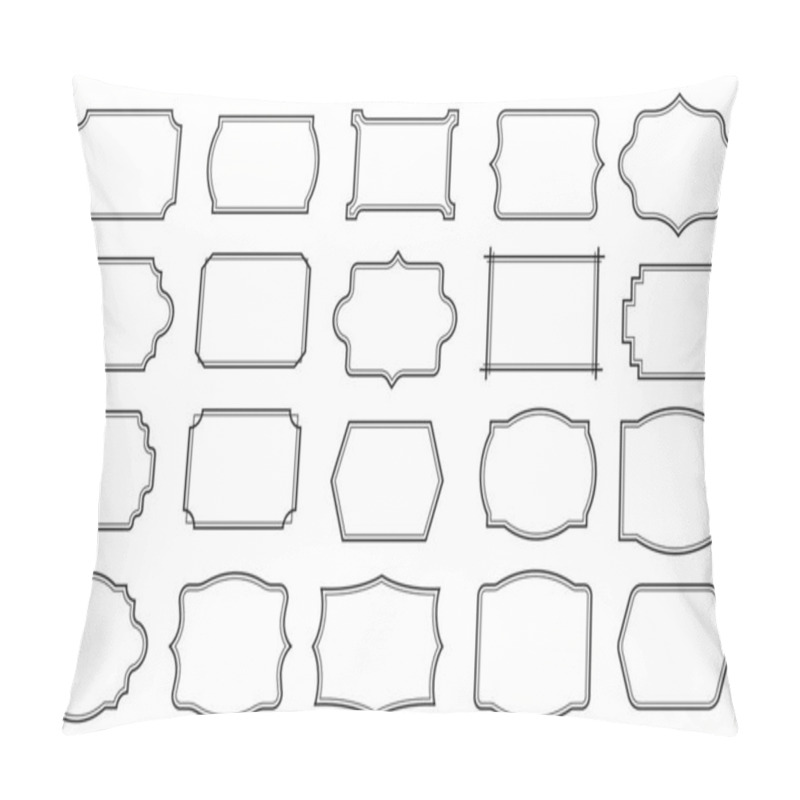 Personality  Set Of Simple Line Frames With Double Stroke. Vector Illustration. Eps 10. Pillow Covers