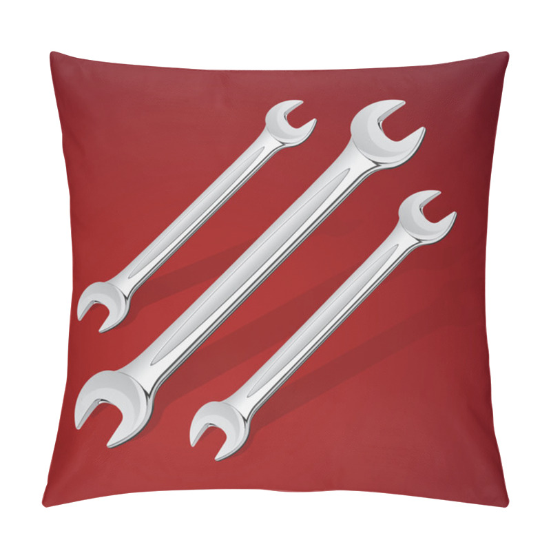 Personality  Vector Hand Wrench Tools Or Spanners Pillow Covers