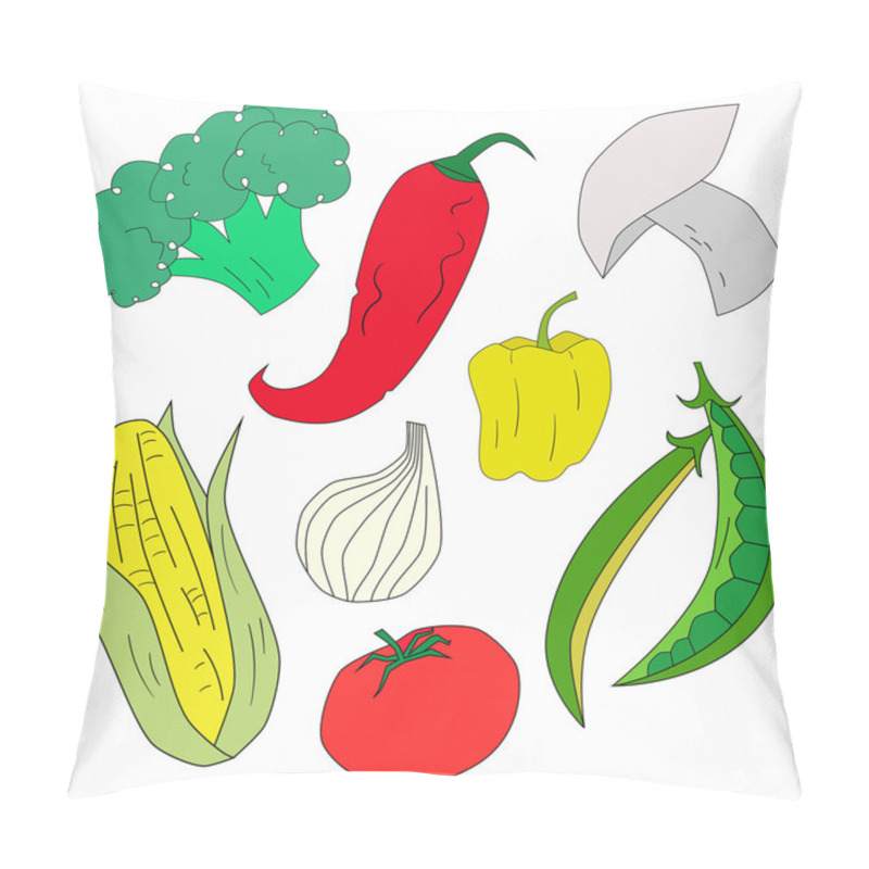 Personality  Green Vegetables Healthy Food Pillow Covers