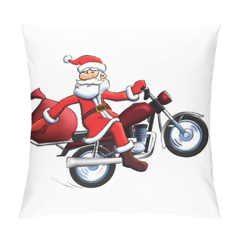 Personality  Santa Bike Pillow Covers