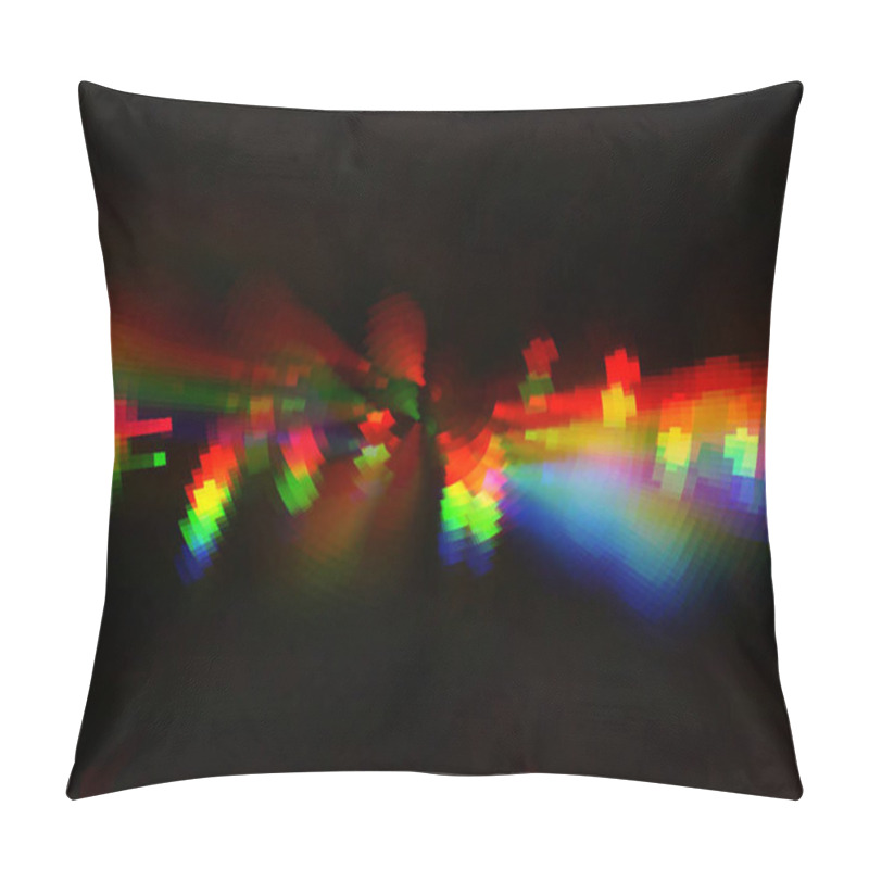 Personality  Holographic Neon Background. Abstract Glitch Design. Style And Trends Of 80s / 90s Pillow Covers