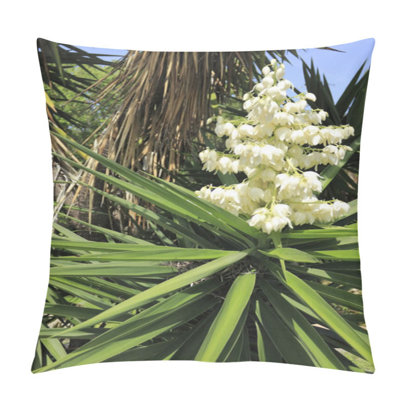 Personality  White Flowers Yucca Plant Pillow Covers