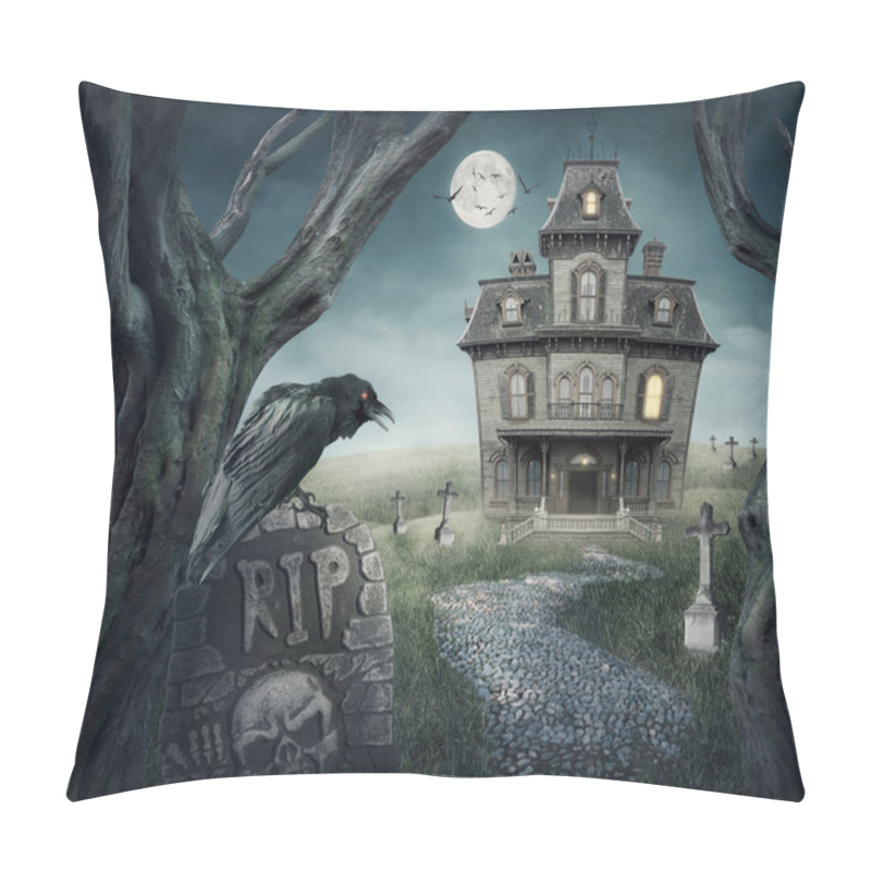 Personality  Haunted House Pillow Covers