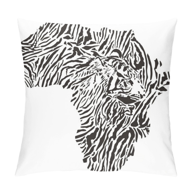 Personality  Symbol Africa In Tiger Camouflage Pillow Covers