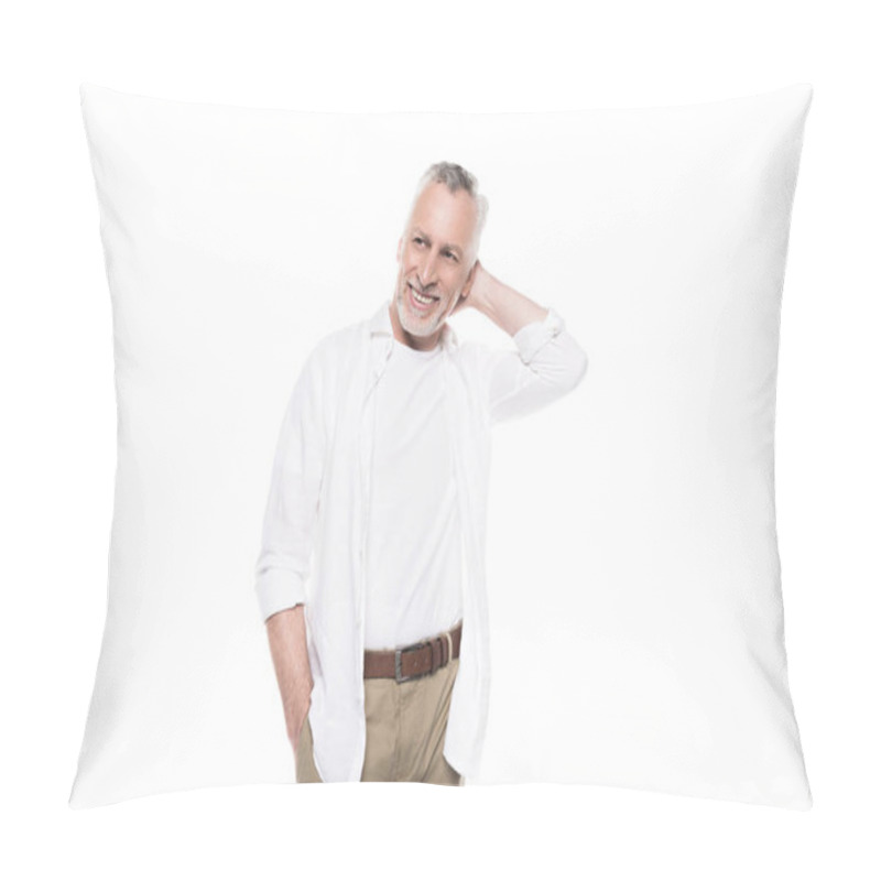 Personality  Handsome Bearded Mature Man  Pillow Covers