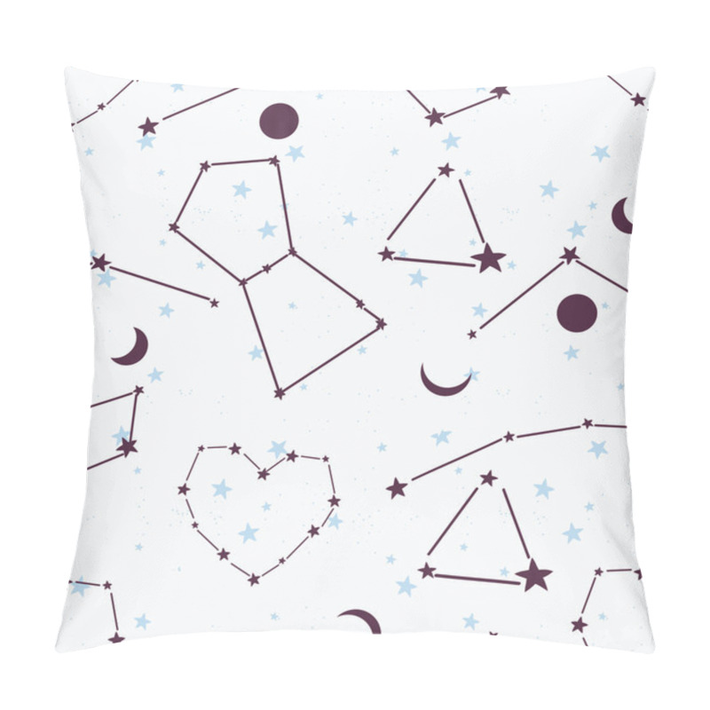 Personality  Seamless Background With Beautiful Starry Sky Pillow Covers