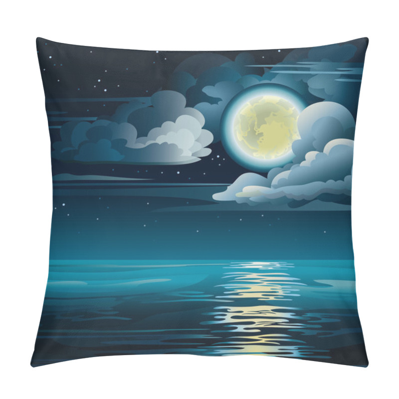 Personality  Moon And Sea Pillow Covers