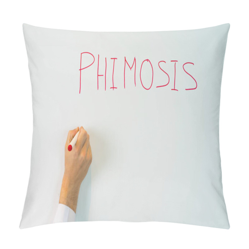 Personality  Doctor Writing On White Board Word Phimosis Pillow Covers