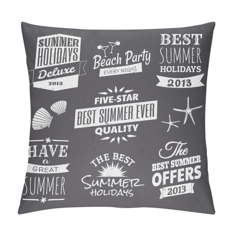 Personality  Summer Chalkboard Designs Pillow Covers