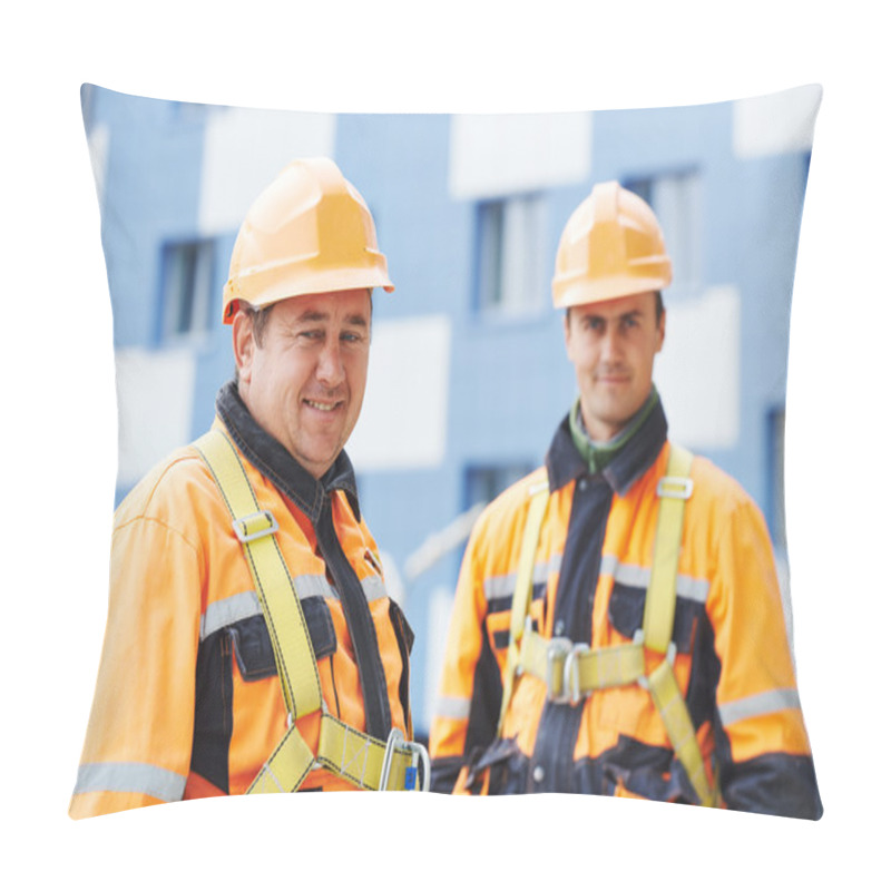 Personality  Builders Workers At Construction Site Pillow Covers