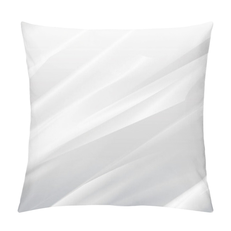 Personality  White Abstract Background With Modern Waves Technology Illustration Pillow Covers