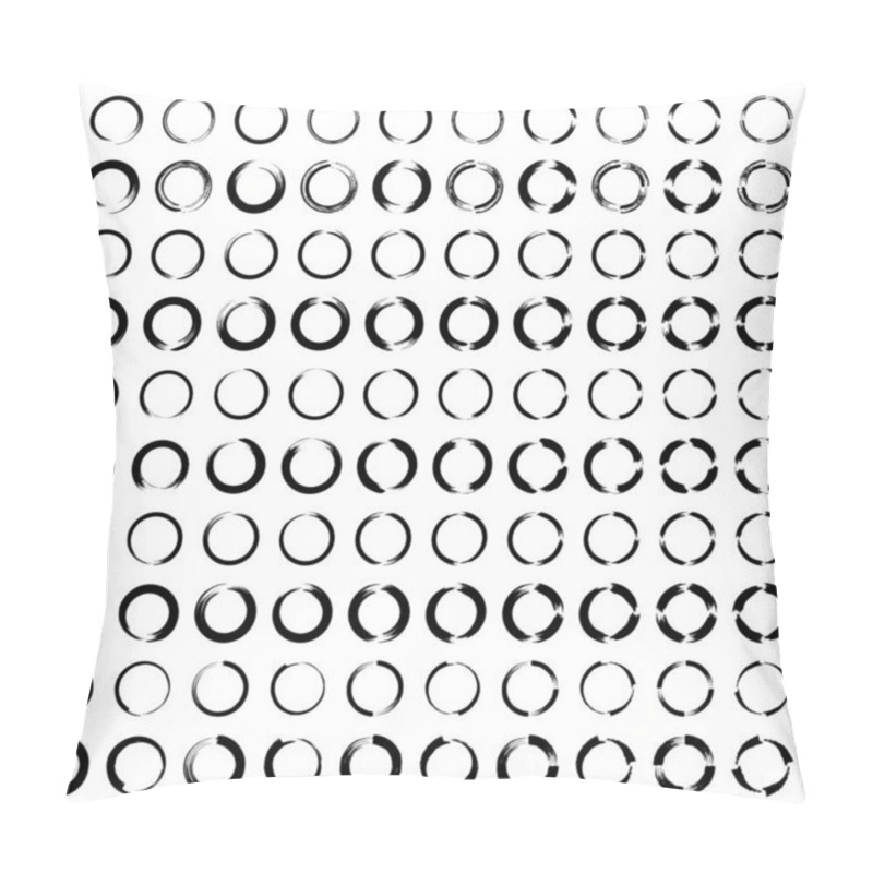 Personality  Hand Drawn Circle Shape 100 _SET- 5 Pillow Covers