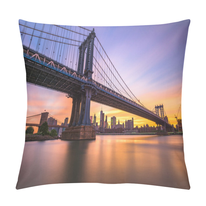 Personality  Manhattan Bridge Sunset Pillow Covers