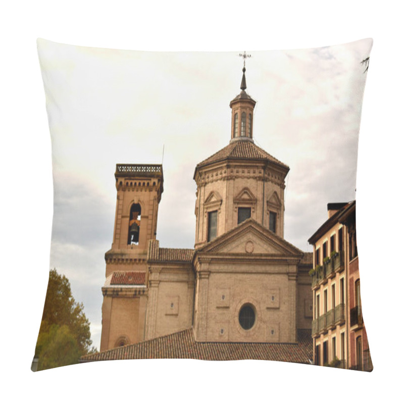 Personality  Historic Construction From XIV Century. Located At The Historic Center Of Pamplona, Spain. It Is Also Part  San Fermin Chapel And La Dolorosa Chapel. Pillow Covers