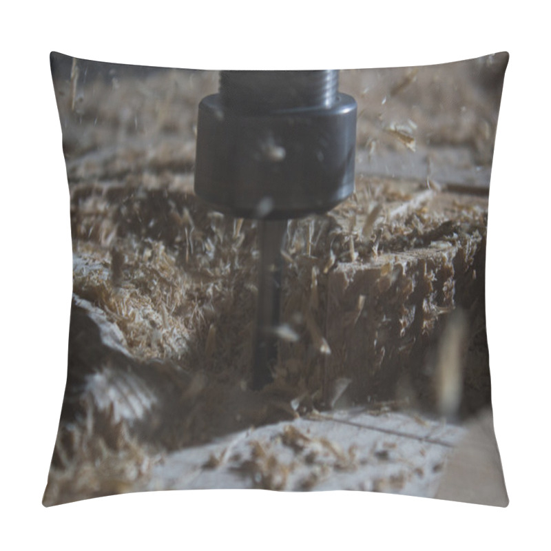 Personality  Woodworking Milling Machine Pillow Covers