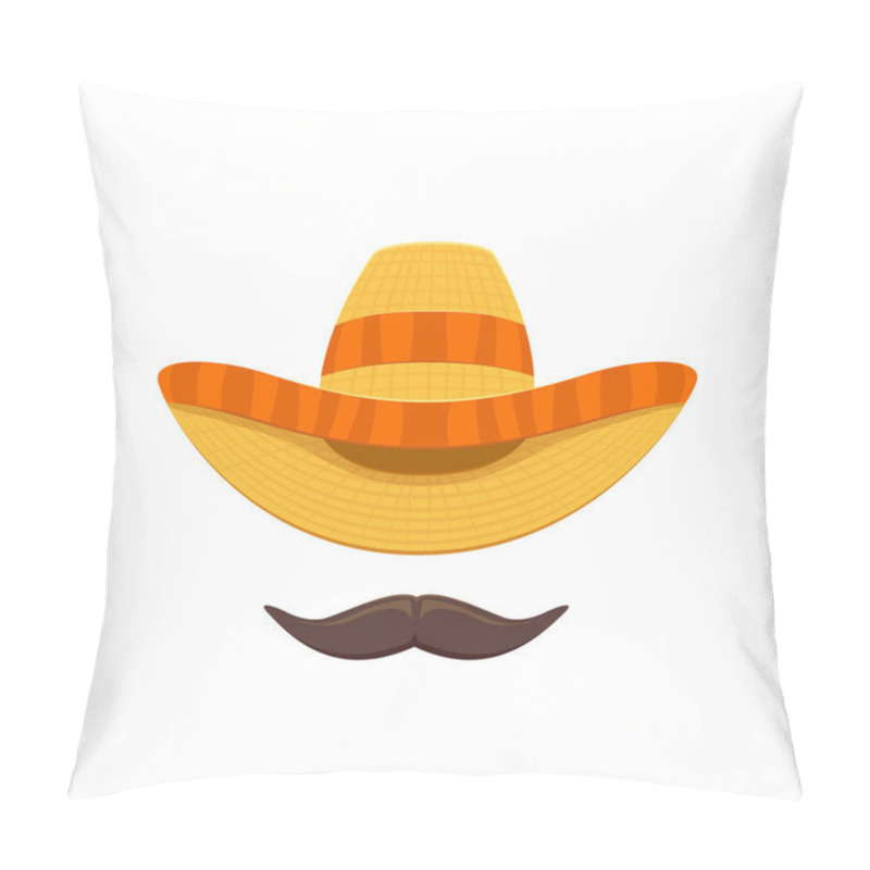 Personality  Sombrero And Moustache Pillow Covers