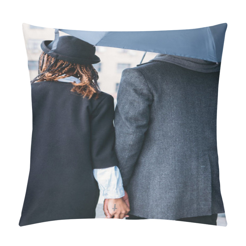 Personality  Love Couple In Rainy Day. Fashion Style Pillow Covers