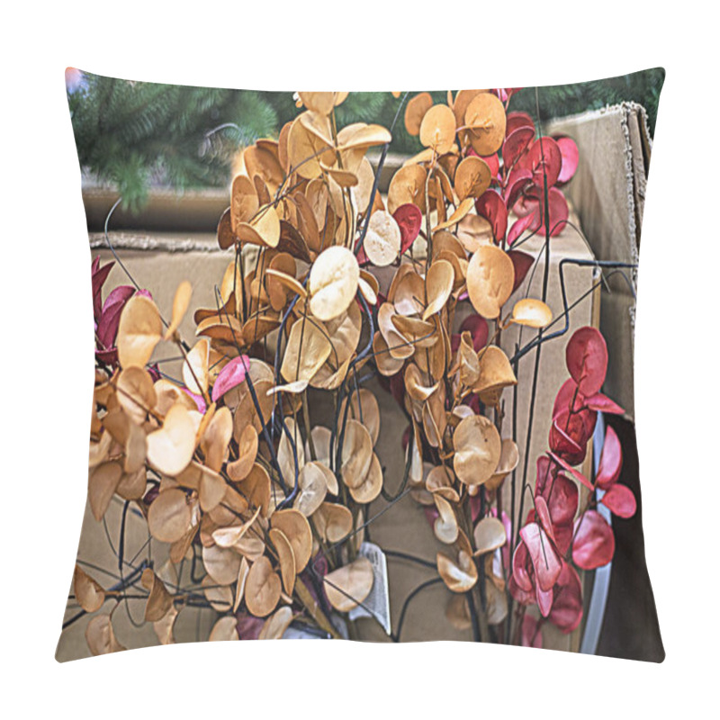 Personality  Beautiful Dry Brown Tones Plant Petals In The Interior Pillow Covers