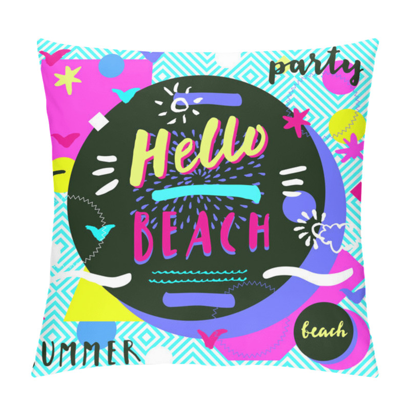 Personality  Hello Summer Beach Party.  Pillow Covers