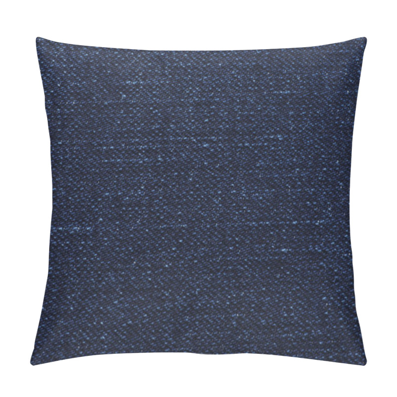 Personality  Texture Of Dark Blue Jeans As Background, Closeup Pillow Covers