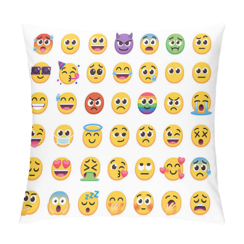 Personality  Set Of Different Emoji Icons Pillow Covers