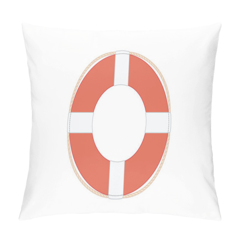 Personality  Vector Flat Outline Lifebuoy, Life Buoy Icon Pillow Covers