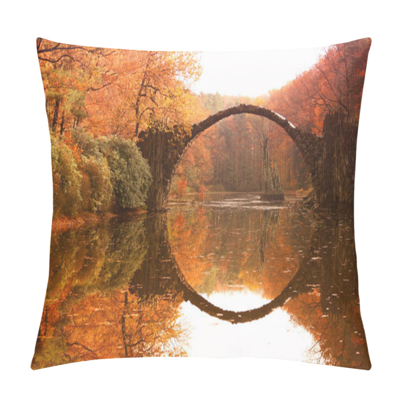 Personality  Rakotz Bridge (Rakotzbrucke, Devil's Bridge) In Kromlau, Saxony Pillow Covers