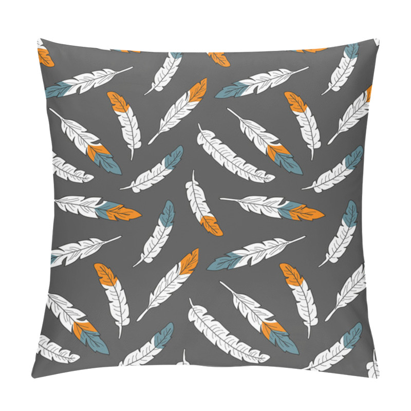 Personality  Seamless Pattern With Feathers Pillow Covers