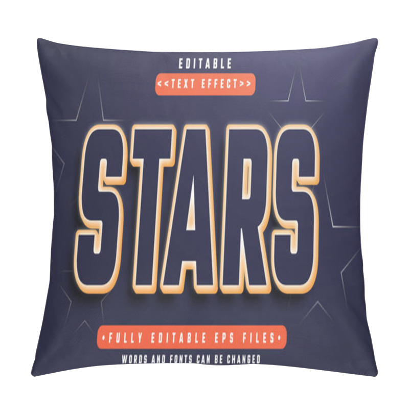 Personality  3d Stars Bold Text Effect Pillow Covers